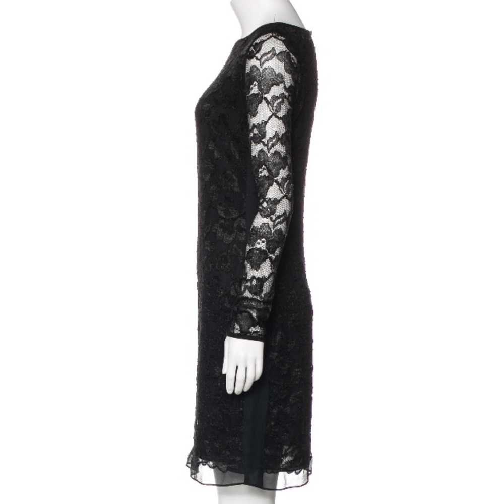 DVF black lace long sleeve dress - Picture 2 of 8